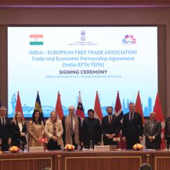 Stati e AELS e India firmano un accordo di libero scambio 