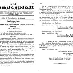 Bundesbeschluss über Subvention im Jahr 1927