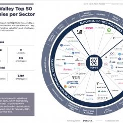 図1: Crypto Valley Top 50 Companies per Sector 出典：https://cvvc.com/top50
