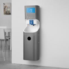 System for hand washing works contact-free 