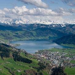 Unteraegeri with its lake, Canton of Zug