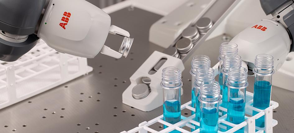 ABB Robotics and the U.S. biotech Vyripharm Enterprises are collaborating to develop an automated laboratory testing platform. 