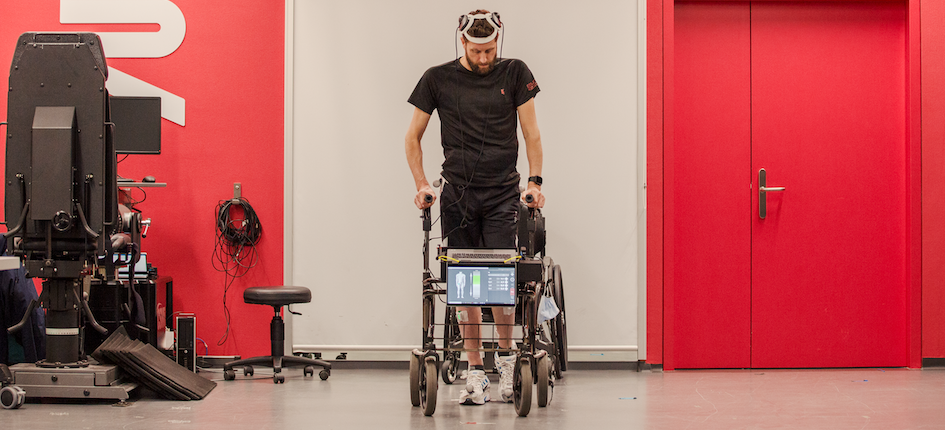 With a wireless brain-spinal cord interface, a paralyzed patient regained the ability to walk, climb stairs, and even stand up with the power of his thoughts.