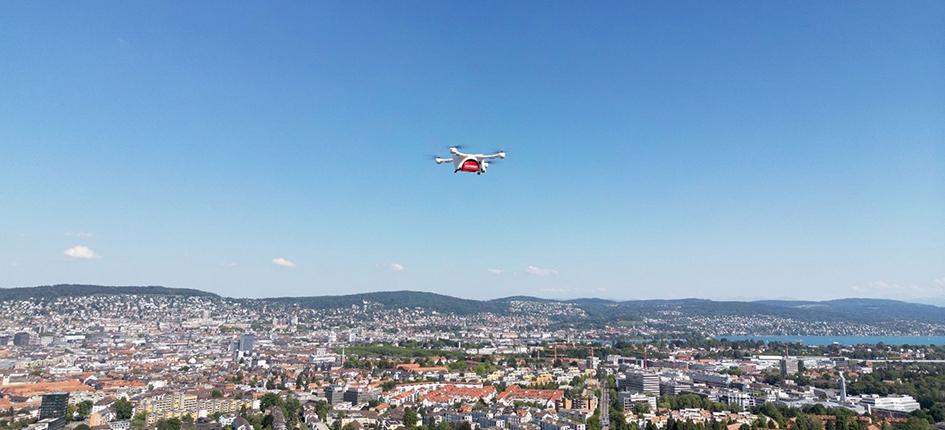 Matternet uses its delivery drones in Zurich to transport diagnostic samples between the Triemli and Waid hospitals. 