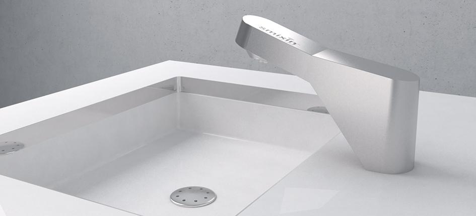 Les systèmes Smixin économisent 90 % d’eau et 60 % de savon par rapport aux systèmes de lavage de mains classiques  