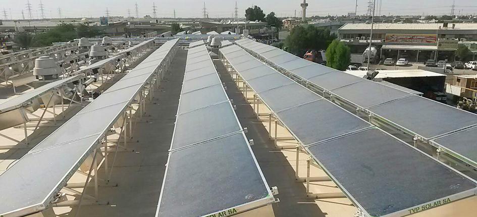 Kollektoren von TVP Solar in Kuwait 