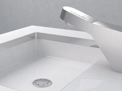 Les systèmes Smixin économisent 90 % d’eau et 60 % de savon par rapport aux systèmes de lavage de mains classiques  