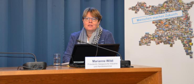 Marianne Wildi, President of the Chamber of Industry and Commerce of the canton of Aargau. 