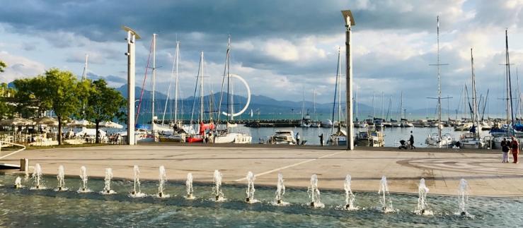 Ouchy port in Lausanne