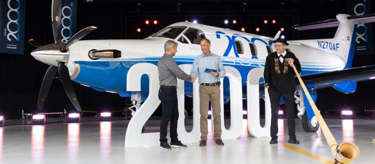 Pilatus Aircraft Works has delivered its 2000th PC-12 model aircraft. The aircraft went to the American airline PlaneSense. 