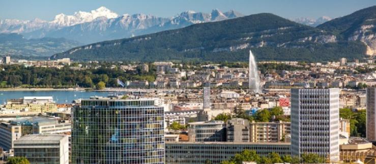 A view of Geneva's international district