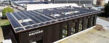 Die Schweizer Mälzerei setzt bei der Produktion auf Solarstrom.
