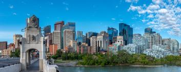 Panoramablick auf die Skyline von Calgary