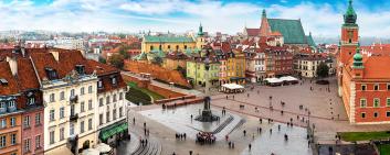 Warschau als eines der Wirtschaftszentren in Polen 