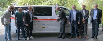 The Swiss Transit Lab presented the Sensible 4 vehicle in Schaffhausen. 