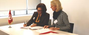 Moment de la signature de la déclaration d’intention le 15 novembre 2017 à Zurich