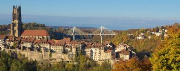 Le pont de la Poya à Fribourg