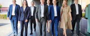 The Executive Board of the Swiss Federal Institute of Technology Zurich can be pleased about the further rise in the World University Ranking: Detlef Günther, Vanessa Wood, Ulrich Weidmann, Joël Mesot, Katharina Poiger,(Secretary General), Günther Dissertori, Julia Dannath, Robert Perich. 