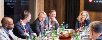 The initiators of ICAIN met at the WEF in Davos to launch the initiative. Image credit: Presence Switzerland