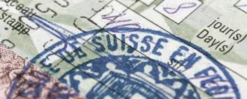 Visa apposé sur un document officiel