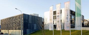 The complex of Maison du Sport International in Lausanne