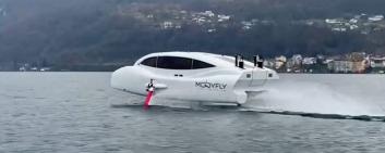 L'hydrofoil de MobyFly a enregistré une vitesse maximale de 74 km/h sur le lac Léman, et une autonomie de 125 km avec une seule charge.