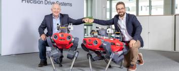Eugen Elmiger, CEO maxon Group and Peter Fankhauser, CEO ANYbotics. 