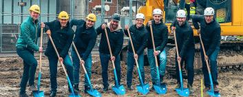 Ground-breaking ceremony for the large battery storage facility in Rheineck. Image credit: SAK