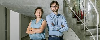 Esmeralda Megally und Hoël Guerin, CEO und Co-Founder, Xsensio SA