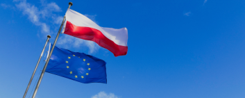 Bandiera UE in Polonia